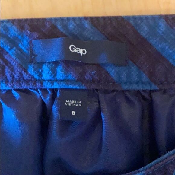 GAP Turquoise and Navy Stripe Mini Skirt-8 - Picture 4 of 6